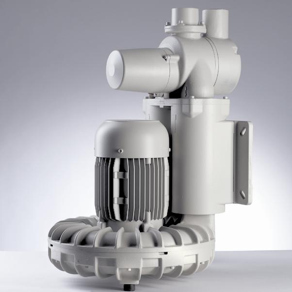 Image of our aluminum-cast three-phase blower